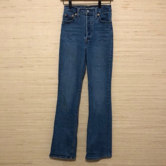 Levi's Blue Women's Ribcage Bootcut Jeans size 26 - Picture 2 of 10
